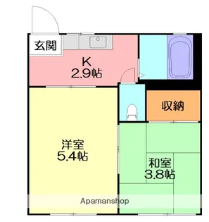 ハイツ高山【1階】の間取り