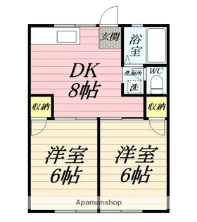 平沢ハイツ【1階】の間取り