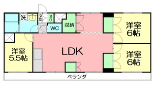 コーポ一の森【3階】の間取り