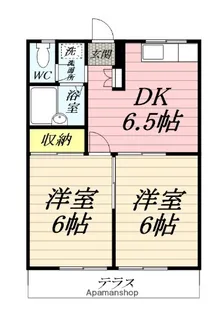 エステート笹尾【1階】の間取り