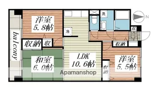 サニープレイス【3階】の間取り