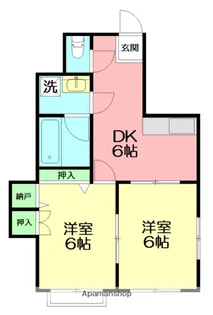 見附町コスモマンション【3階】の間取り