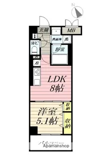 ソレアード藤沢【1階】の間取り