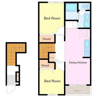 クリスタルB【2階】の間取り