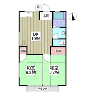 コーポゆり【2階】の間取り