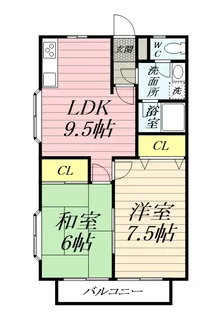 コーポ・ベル【2階】の間取り