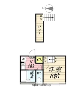 パティオ飯泉【2階】の間取り