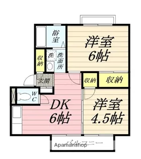 アーバン成田【1階】の間取り