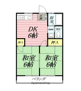 ハイツ下河原【1階】の間取り