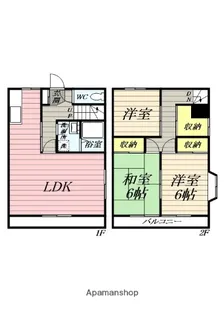 穂谷野コーポ【106号室】の間取り