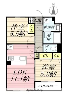 HIGH LAND HONSON【1階】の間取り