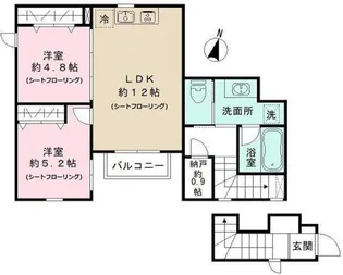 ドゥゼタージュ松風【2階】の間取り