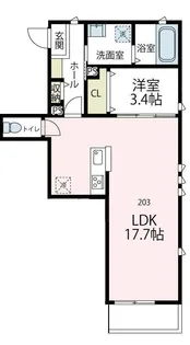 セプテンバー浜町【203号室号室】の間取り