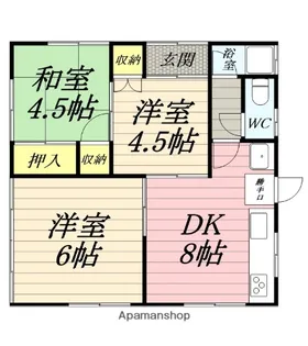 神奈川県小田原市国府津【一戸建】の間取り