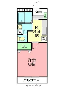 ジュネス宮坂Ⅱ【2階】の間取り