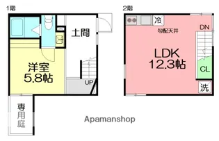 MAISON DE FULL中海岸A【A01号室】の間取り