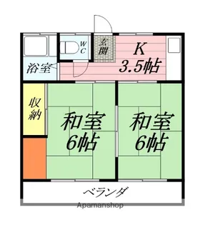 マンション西向浜【2階】の間取り