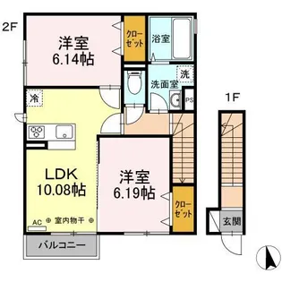 クレセント C【2階】の間取り