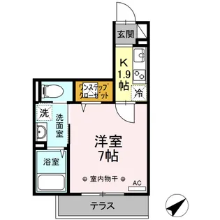クレール藤沢Ⅱ【1階】の間取り