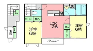 セレナ東海岸北A【2階】の間取り
