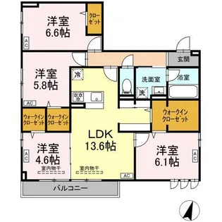 レジデンス湘南II【2階】の間取り