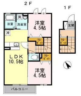 グランモア柳川【2階】の間取り