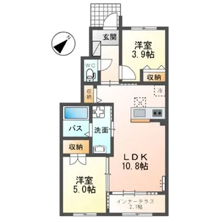 クレサンテーム【1階】の間取り