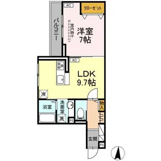 クレーア中央林間【3階】の間取り