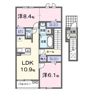 ハピネス【2階】の間取り