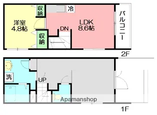 MELDIA茅ヶ崎【1階】の間取り