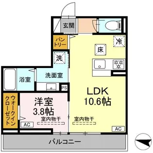 ラペーシュ湘南台【1階】の間取り