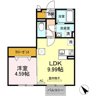 エスポワール文京【1階】の間取り
