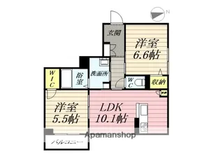 レジデンシア湘南茅ヶ崎【1階】の間取り