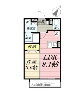 カーサ西鶴間【3階】の間取り