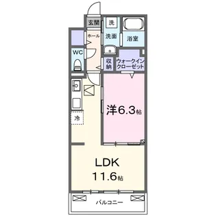 ラ・セラ・ボヌール【1階】の間取り