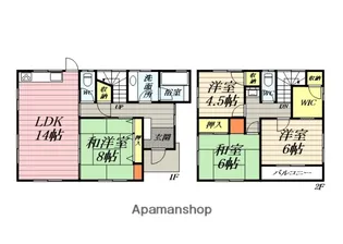 神奈川県小田原市飯泉【一戸建】の間取り