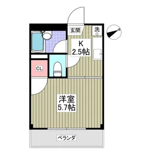 リエス伊勢原【2階】の間取り