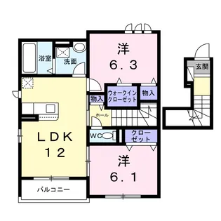 メゾンボヌールⅠ【2階】の間取り