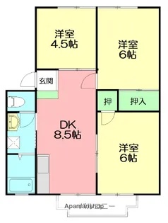 グリーンフィールドA【2階】の間取り