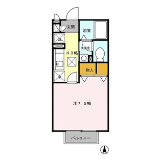 カーサリヴェールI【1階】の間取り