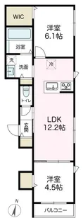 アズコンフォート【202号室号室】の間取り