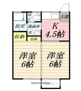 コーポ湘南【2階】の間取り