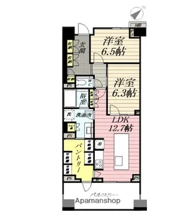 ブランズ中央林間【5階】の間取り