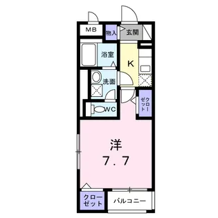 ダウンタウン ワイ【2階】の間取り