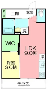 HALE NALU辻堂【102号室】の間取り