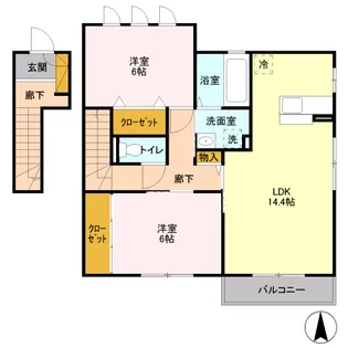 グレイスコート【2階】の間取り