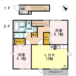 グレイス B【2階】の間取り