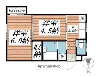 ジュネパレス大和第03【3階】の間取り