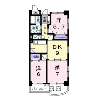 グランコート富水【4階】の間取り