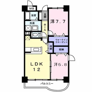 アンソレイエ アオキ【1階】の間取り